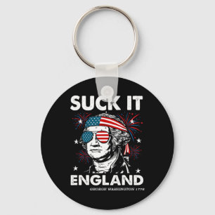 Porte-clés Sucette Angleterre Drôle 4 juillet Chemise George-