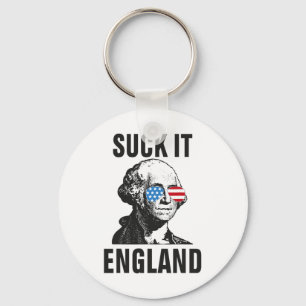 Porte-clés Suck-it England Drôle 4 juillet George Washingto
