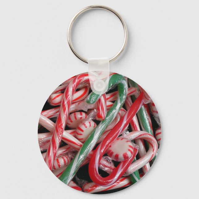 Porte-clés Sucres de canne et menthe de Noël (Recto)