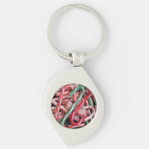 Porte-clés Sucres de canne et menthe de Noël