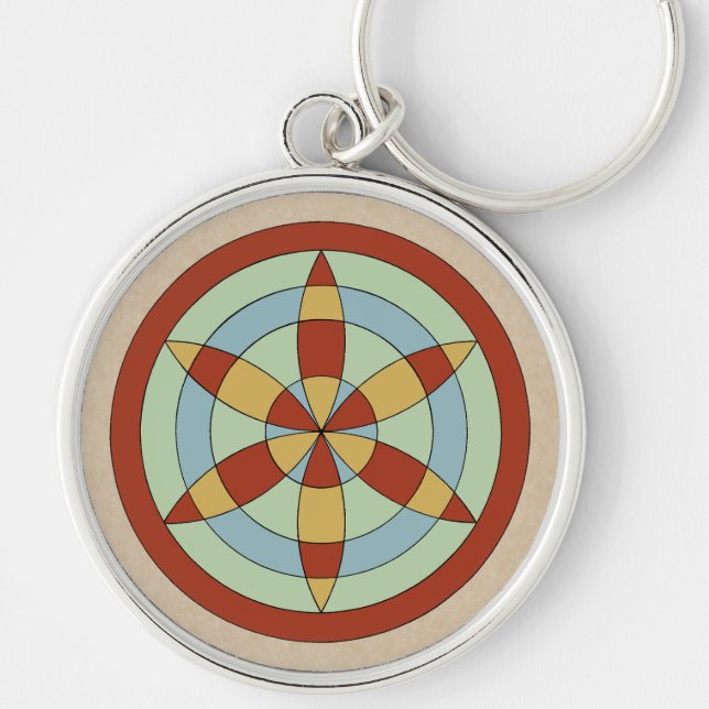 Porte-clés Suffolk Hexafoil (Daisy Wheel) Witch Mark (Devant)