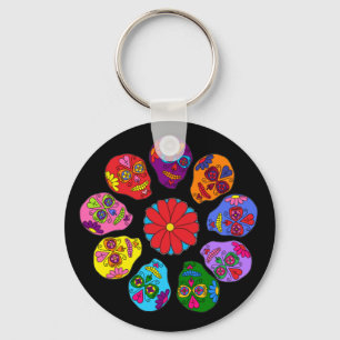 Porte-clés Sugar Skull Flower
