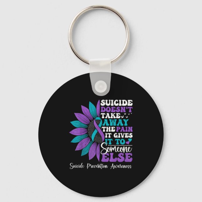 Porte-clés Suicide Pain Sunflower Suicide Prevention Awarenes (Recto)