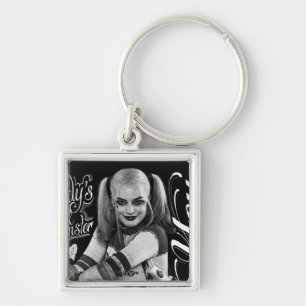 Porte-clés Suicide Squad Harley Quinn Typography Photo