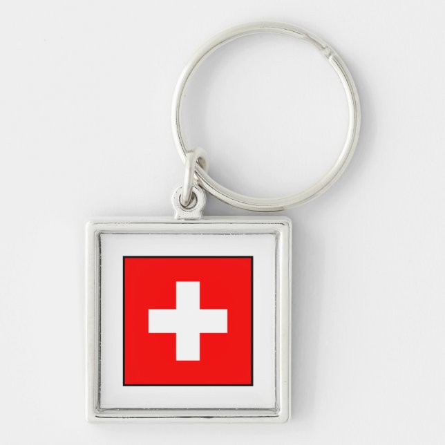 Porte-clés Suisse - Drapeau suisse (Devant)