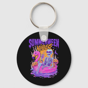 Porte-clés Summerween Vibes Skeleton Citrouille Vacances Éffr