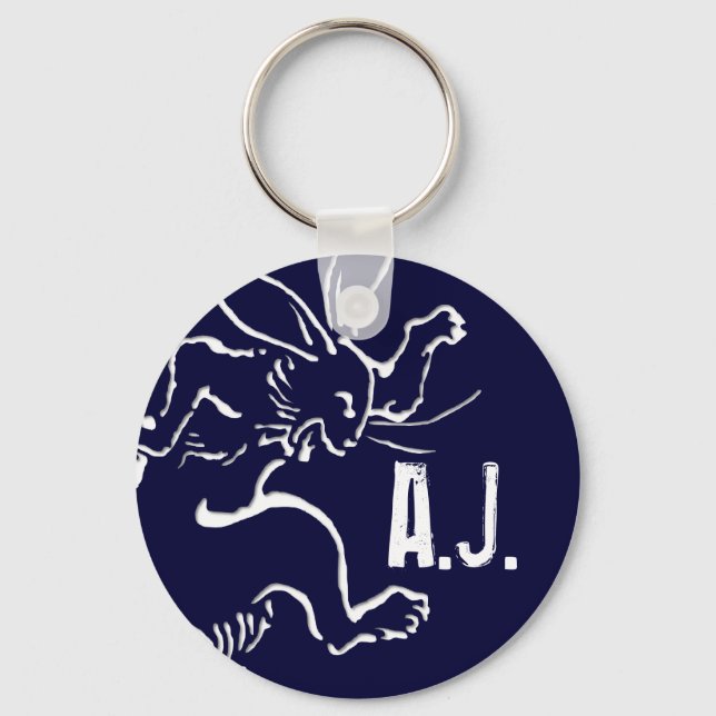 Porte-clés Sumo Rabbit + vos initiales ! (Recto)