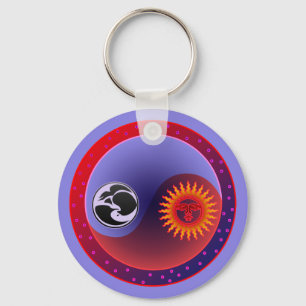 Porte-clés Sun et lune dans l'équilibre