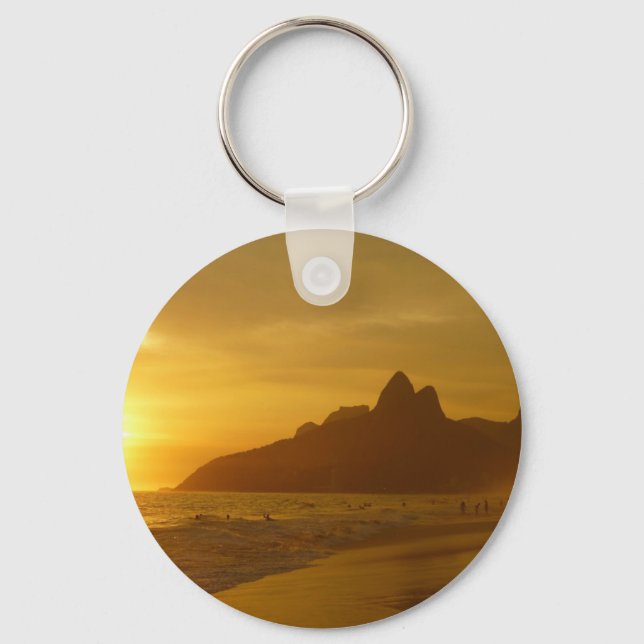 Porte-clés Sun Set à Ipanema Beach Brésil (Recto)
