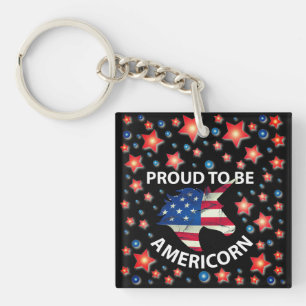 Porte-clés Super 14 juillet rouge, blanc et bleu Americorne