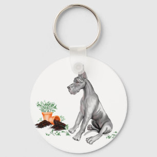 Porte-clés Super Dane Naughty Pup Noir