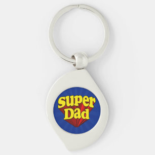 Porte-clés Super Papa, Super Rouge/Jaune/Blue Father's Day