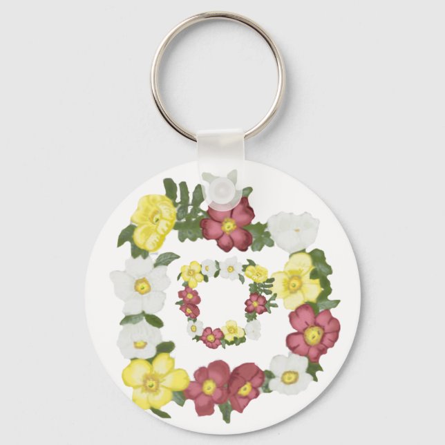 Porte-clés Superbe Rose sauvage Porte - clé (Recto)