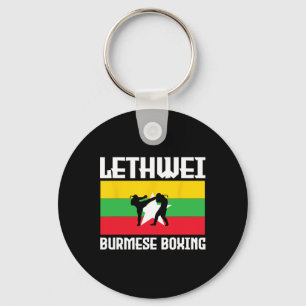 Porte-clés Superbe tenue de boxe birmane Lethwei kick MMA kic