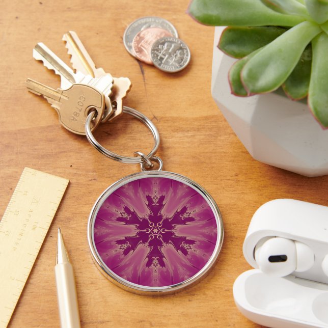 Porte-clés Superbes teintes violettes de fleurs exotiques (Bureau)