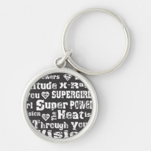 Porte-clés Supergirl Distressed Text