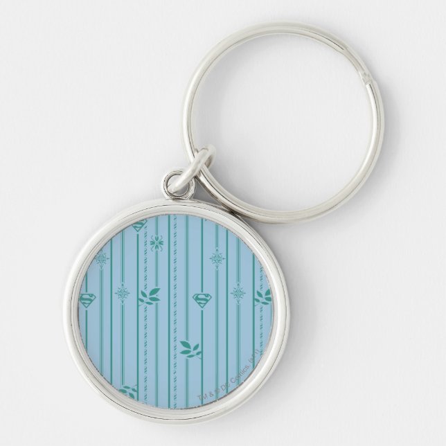 Porte-clés Supergirl Leaf Motif bleu (Devant)
