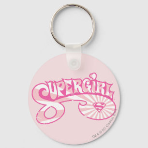 Porte-clés Supergirl Pink Logo Star Burst