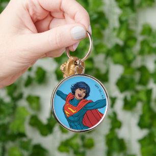 Porte-clés Supergirl volant en costume bleu
