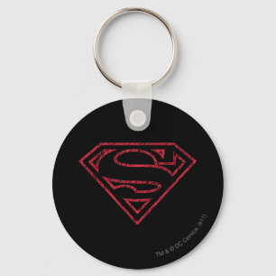 Porte-clés Superman S-Shield   Logo en ligne rouge