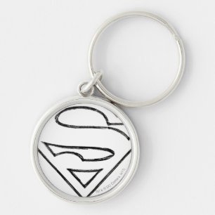 Porte-clés Superman S-Shield  Logo simple en noir