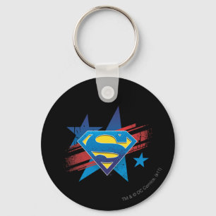 Porte-clés Superman Stylisé   Logo Stars et Stripes