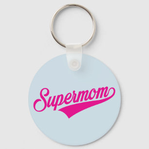 Porte-clés Supermom (bleu) -