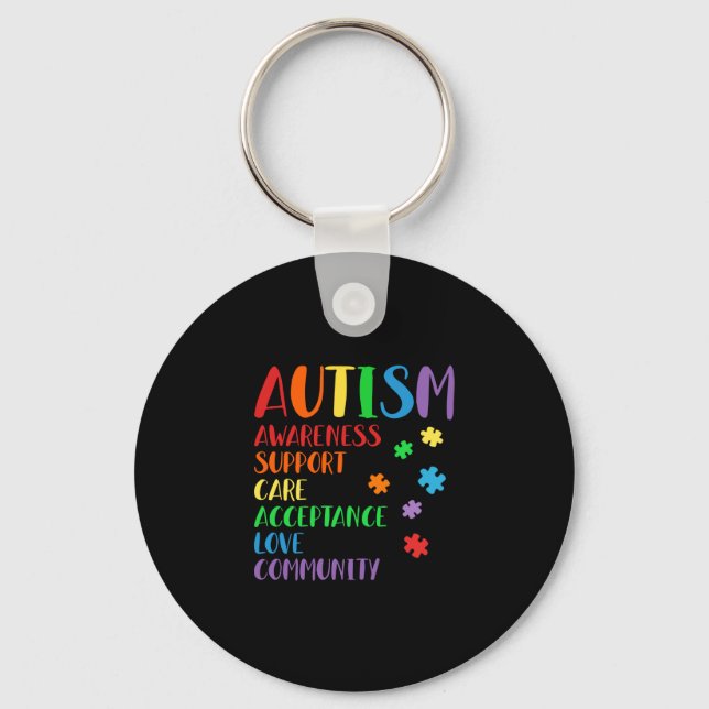 Porte-clés Support Acceptance Ally Autism (Recto)
