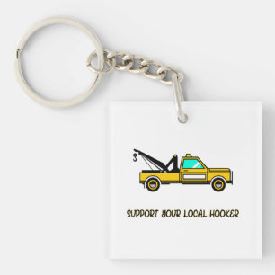 Porte-clés Support de votre crochet local Funny Tow Truck