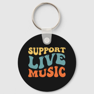 Porte-clés Support Live Music - Retro Typography Band Merch