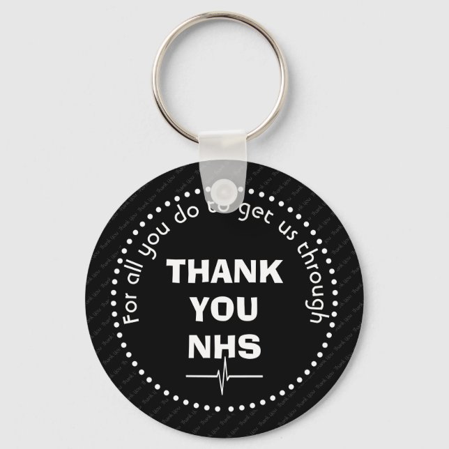 Porte-clés Support personnalisé Merci NHS (Recto)