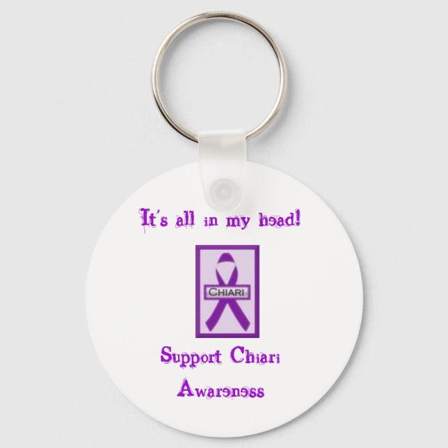 Porte-clés Support Porte - clé de sensibilisation Chiari (Recto)