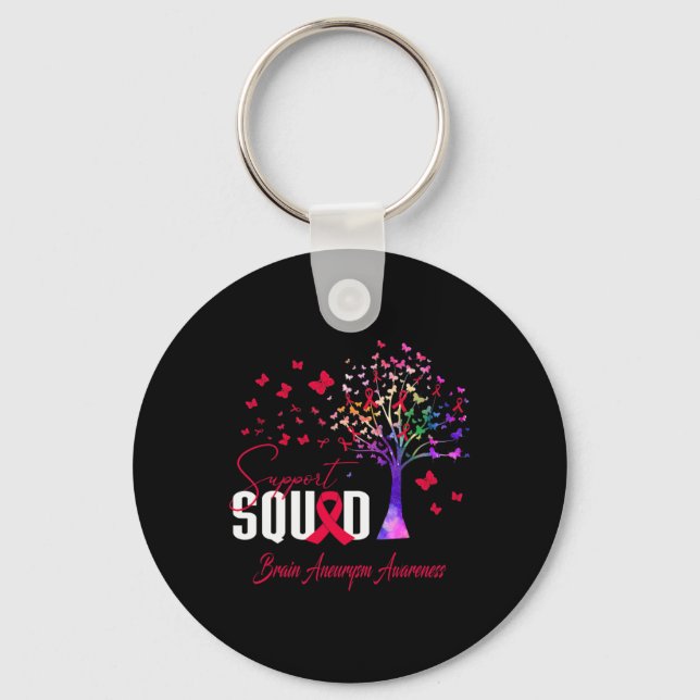 Porte-clés Support Squad For Brain Aneurysm Awareness  (Recto)