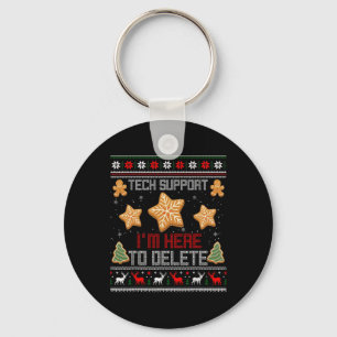 Porte-clés Support technique de Noël Je suis ici pour supprim