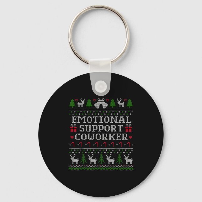 Porte-clés Suprt Coworker Retro Ugly Christmas Saying Quote  (Recto)
