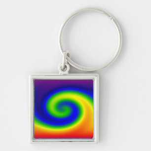 Porte-clés Surf arc-en-ciel