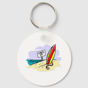 Porte-clés Surf sur la plage