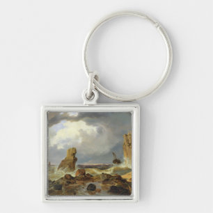 Porte-clés Surf sur une côte rocheuse, 1835