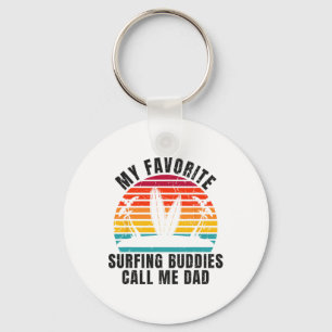 Porte-clés Surfeur Mes potes de surf préférés m'appellent Pap