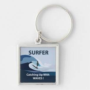 Porte-clés Surfeur Plage Surfing