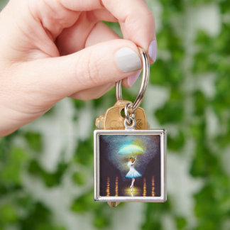 Porte-clés Surreal Girl Dancing in the Rain