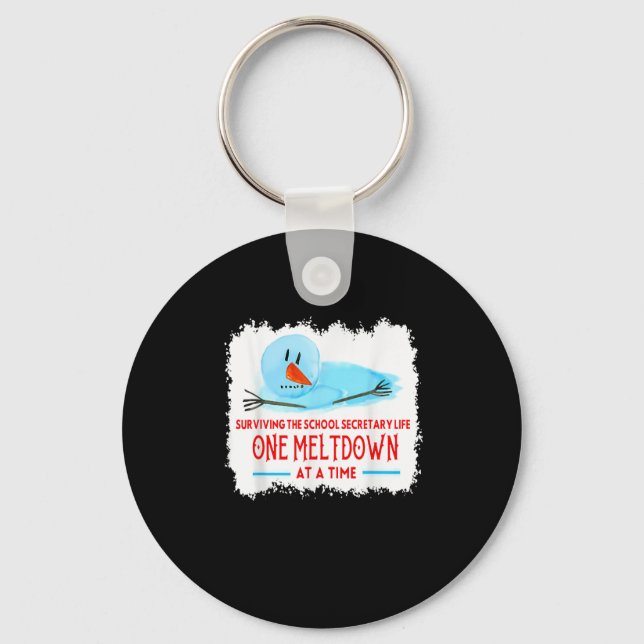 Porte-clés Surviving The School Secretary Life Snowman Christ (Recto)