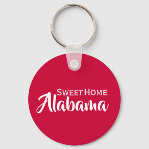 Porte-clés Sweet Home Alabama Crimson et blanc