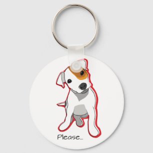 Porte-clés Sweet Jack Russell Puppy "S'il vous plaît" Porte -