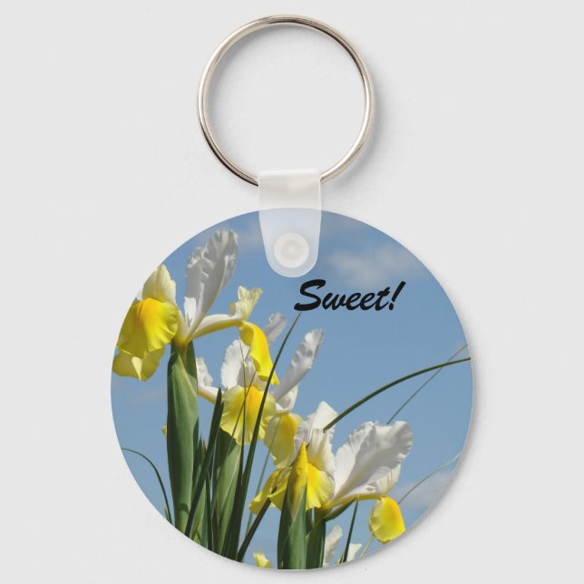 Porte-clés Sweet ! porte - clé Iris Flowers Blue Sky Spring (Recto)