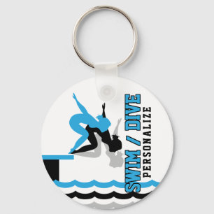 Porte-clés Swim Dive Team - Baby Blueand Black