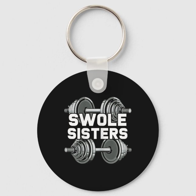 Porte-clés Swole Sisters Powerlifting Gym entraînement Swole  (Recto)