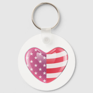 Porte-clés Symbole américain original drapeau américain en fo