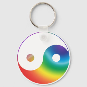 Porte-clés Symbole arc-en-ciel Yin Yang