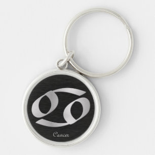 Porte-clés Symbole argenté de zodiaque de Cancer